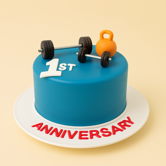 Fitness Gym Anniversary Cake