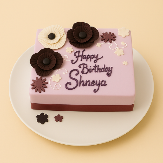 Floral Fantasy Square Cake