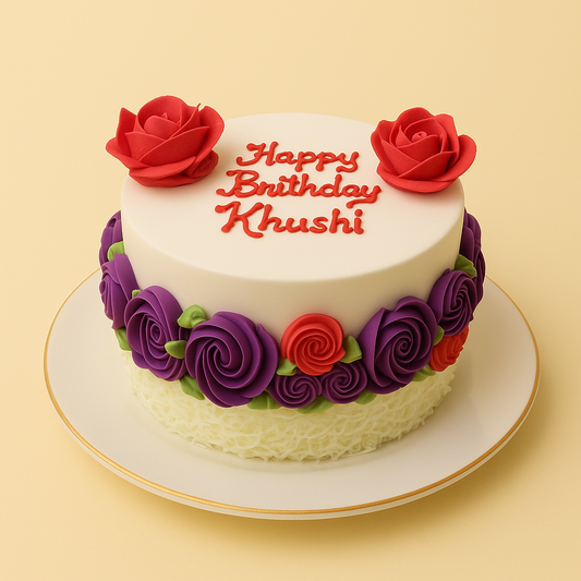 Floral Garden Birthday Cake
