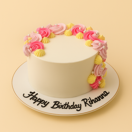 Floral Pearl Beauty Cake