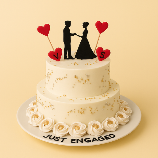 Forever Together Engagement Cake