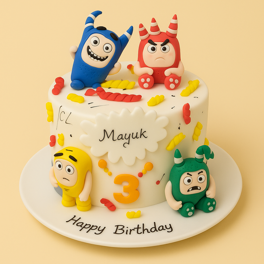 Funny Monsters Birthday Cake