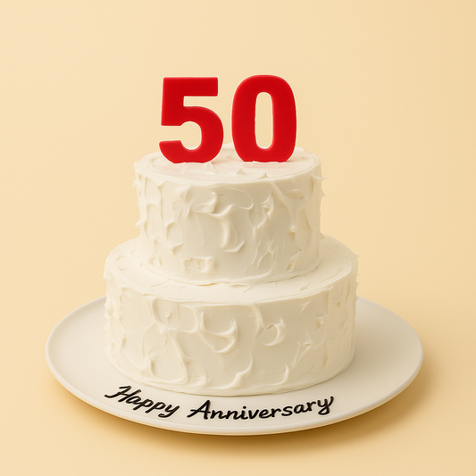 50th Golden Anniversary Cake