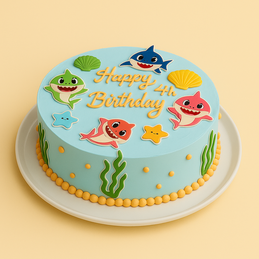 Happy Birthday Baby Shark Cake