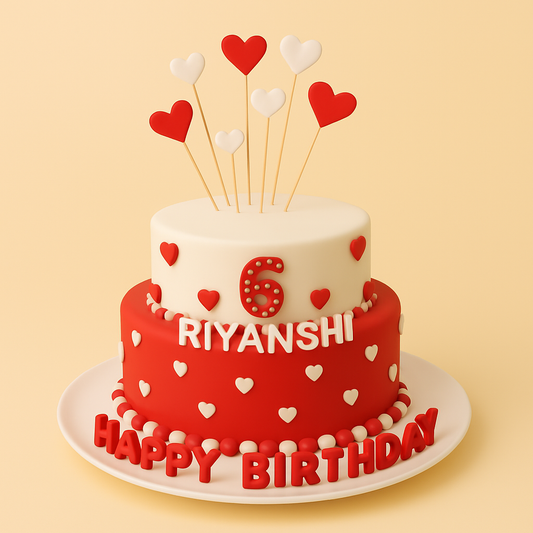 Heart Balloon Celebration Cake