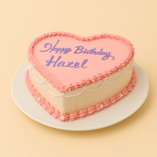 Pretty in Pink Heart Cake