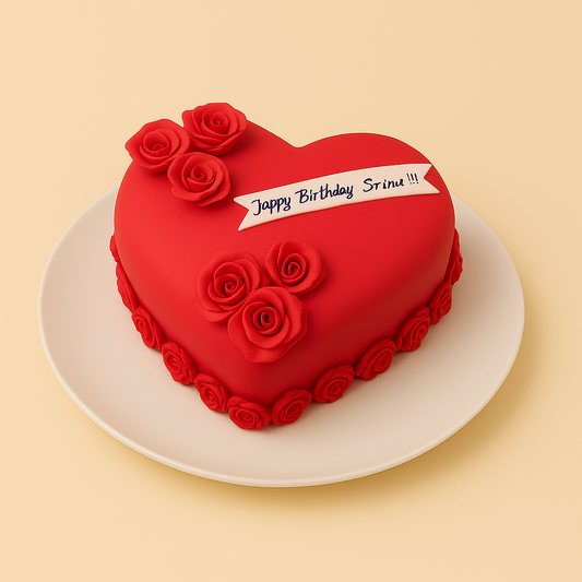 Heart of Roses Cake
