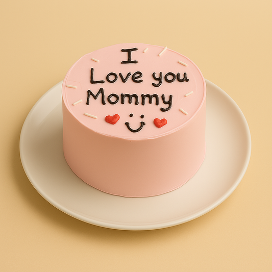 “I Love You Mommy” Pink Cake