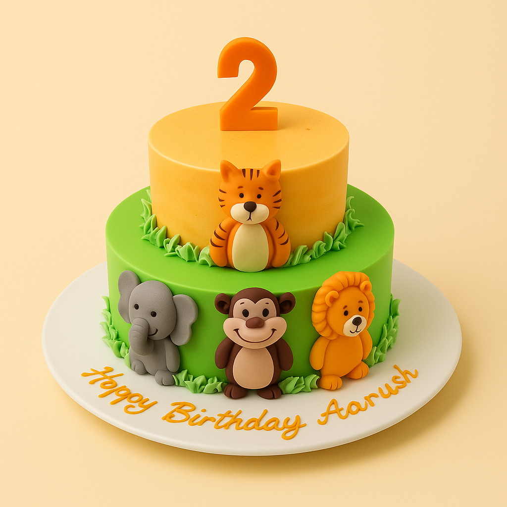 Jungle Friends Step Cake