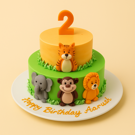 Jungle Friends Step Cake