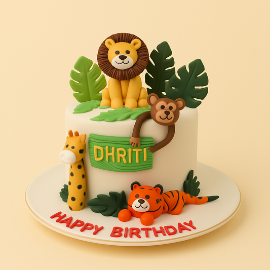 Jungle Safari Animal Cake