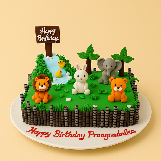 Jungle Safari Animal Cake