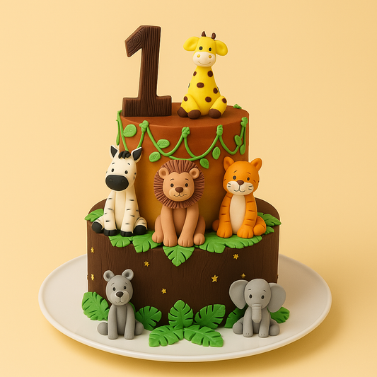 Jungle Safari Animal Cake