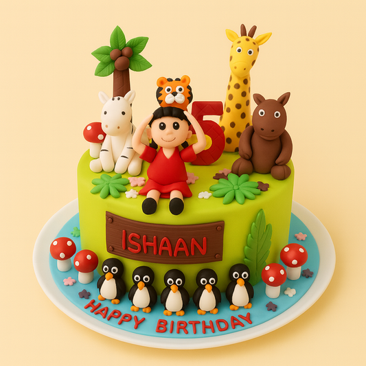 Jungle Safari Animal Cake