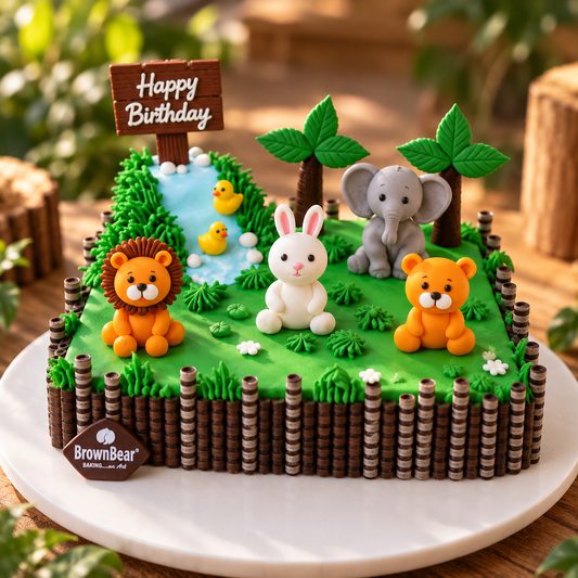 Jungle Safari Animal Cake