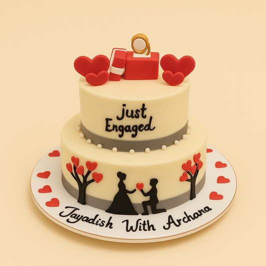 Just Engaged Celebration Cake