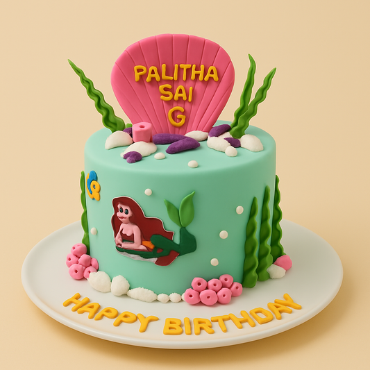 Little Mermaid Ocean Cake