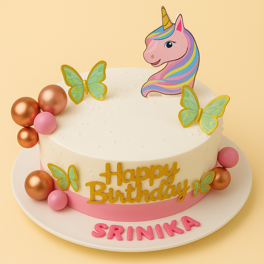 Magical Unicorn Glow Cake