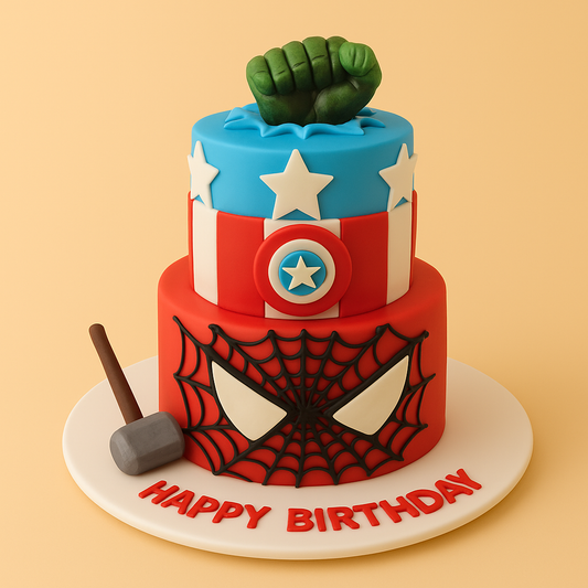 Marvel Heroes Birthday Cake