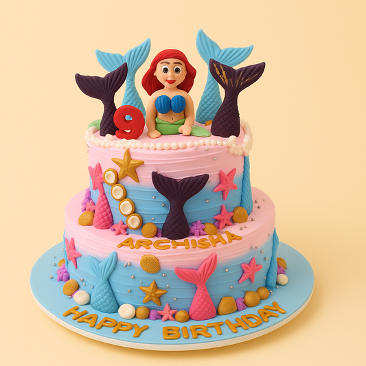 Mermaid Princess Birthday Cake