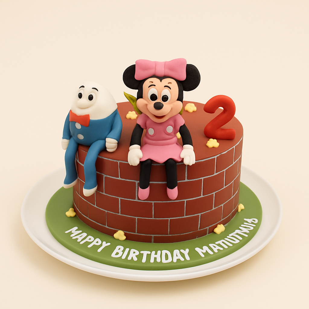 Minnie & Humpty Dumpty Birthday Cake