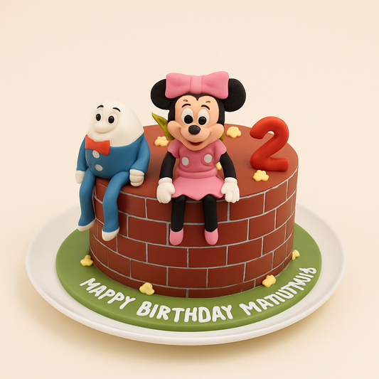 Minnie & Humpty Dumpty Birthday Cake
