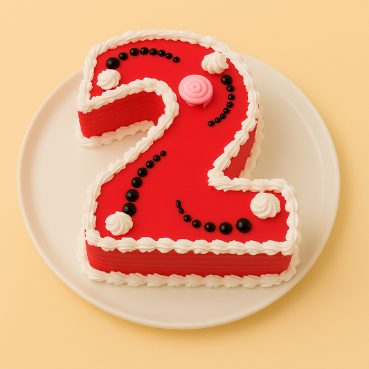 Number Shape Birthday Cake