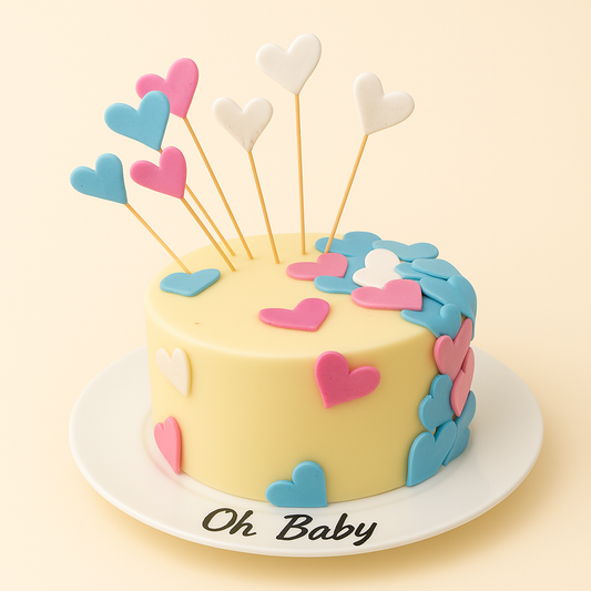 Oh Baby Gender Reveal Cake