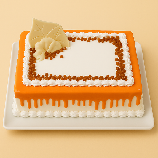 Orange Delight Butterscotch Drip Cake
