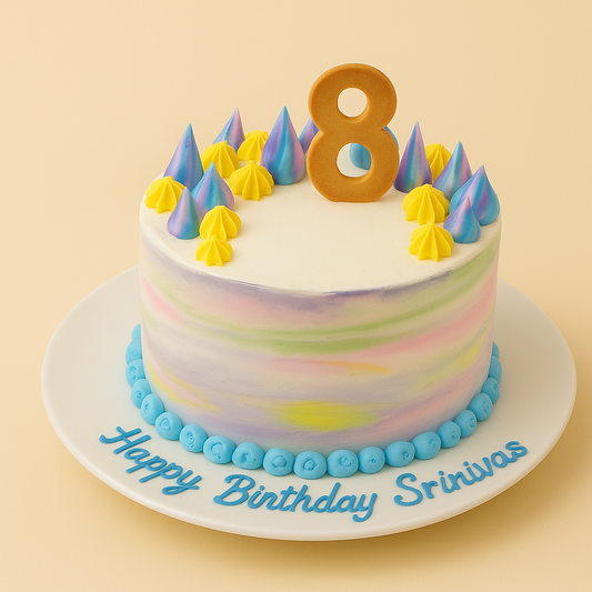Color Pastel Burst Birthday Cake