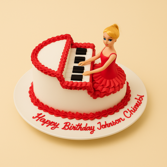 Piano Princess Cake