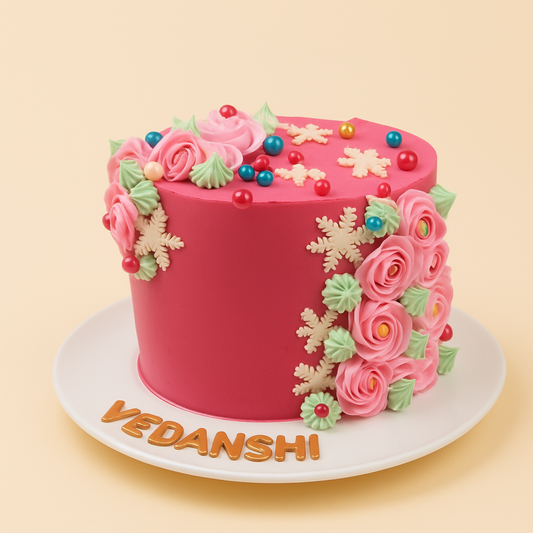Pink Floral Fantasy Cake