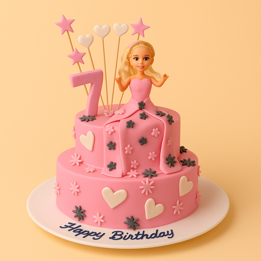 Pink Princess Birthday Cake