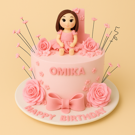 Pretty in Pink Doll Cake