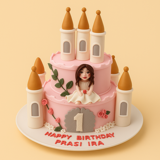 Princess Castle First Birthday Cake
