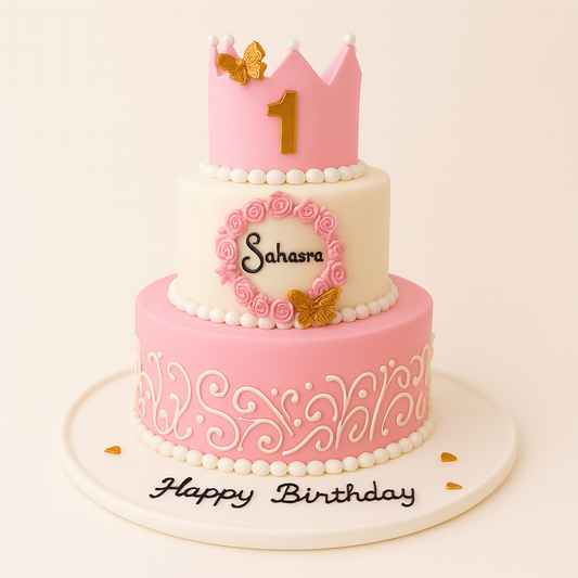 Princess Crown Birthday Cake
