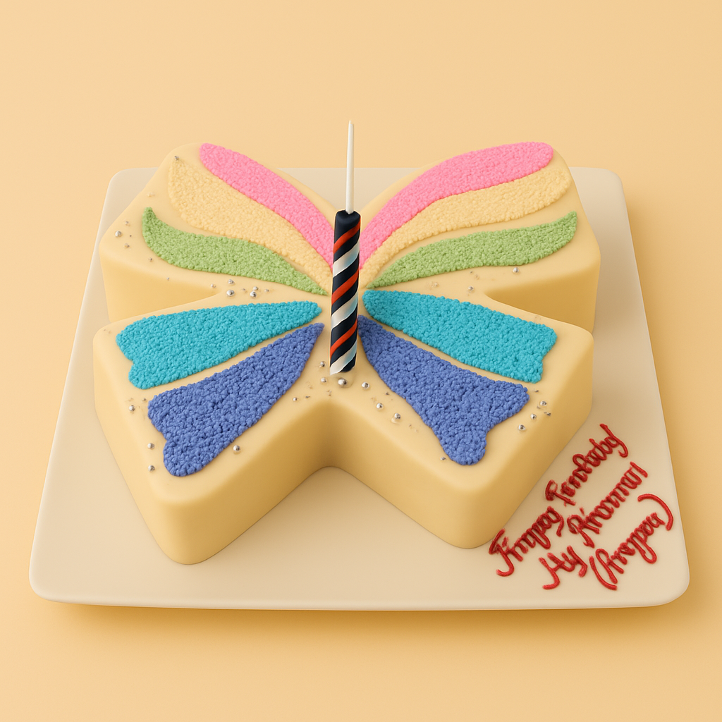Rainbow Butterfly Cake