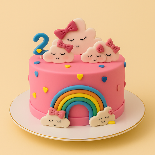 Rainbow Cloud Birthday Cake