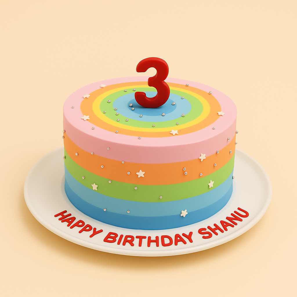 Rainbow Delight Birthday Cake