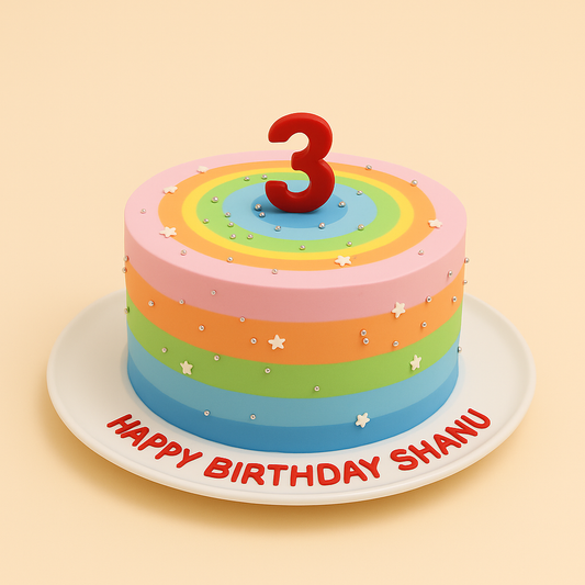 Rainbow Delight Birthday Cake