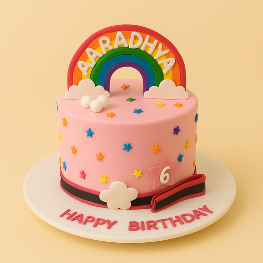 Rainbow Delight Birthday Cake