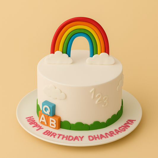 Rainbow Kids Birthday Cake