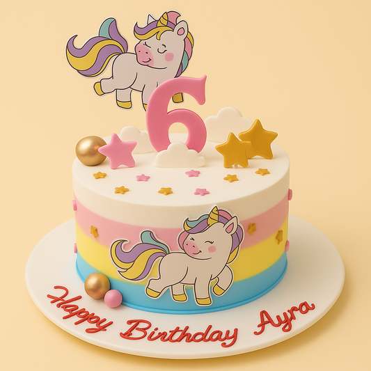 Rainbow Unicorn Cake