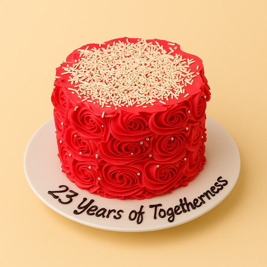 Red Rose Celebration Cake