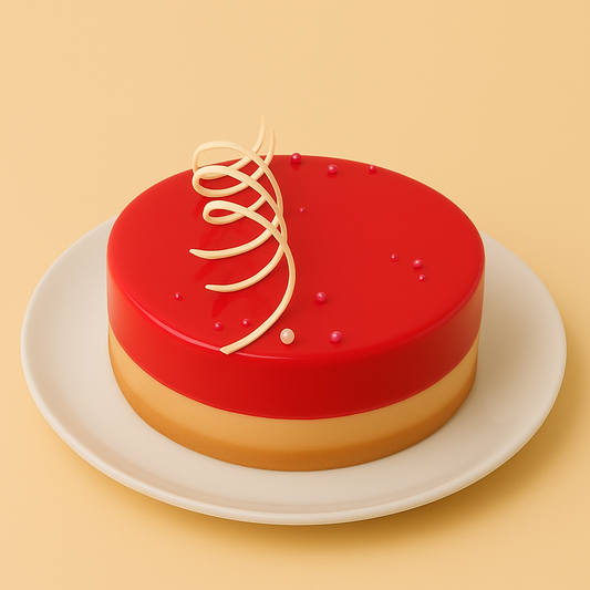 Red Velvet Mirror Glaze Cake