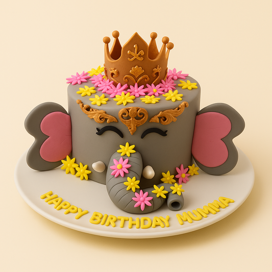 Royal Elephant Birthday Cake