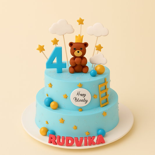 Royal Teddy Birthday Cake