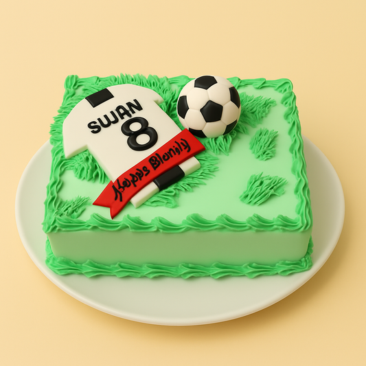 Soccer Field Birthday Cake