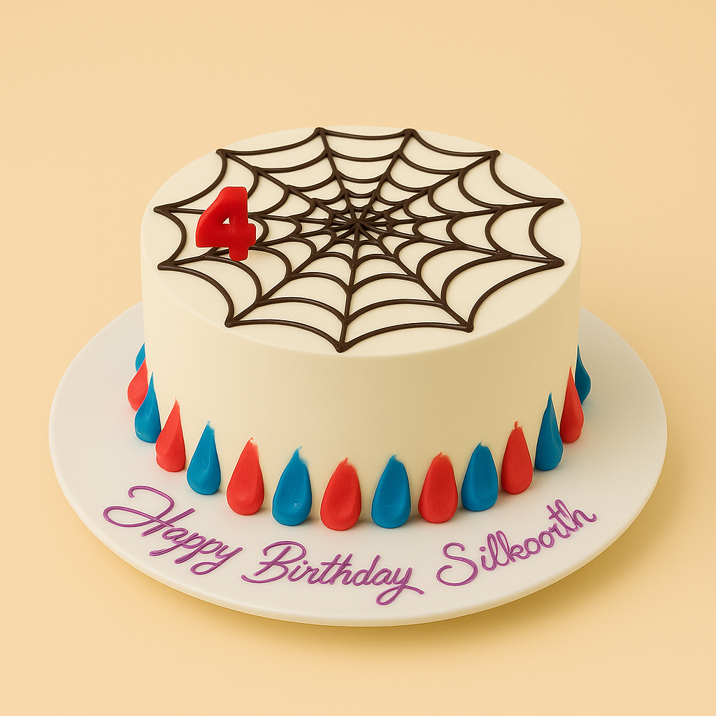 Spider-Web Hero Cake