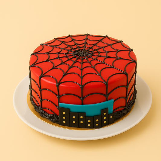 Spider Web City Marvel Cake